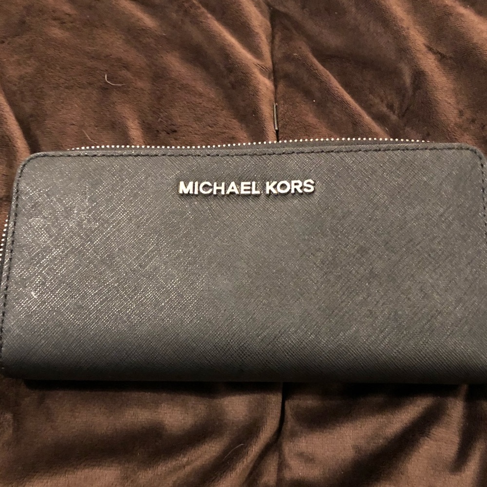 Michael Kors Black and Silver Wallet